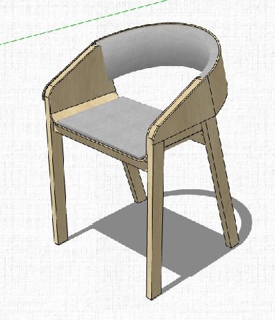 北欧家具椅子Sketchup模型